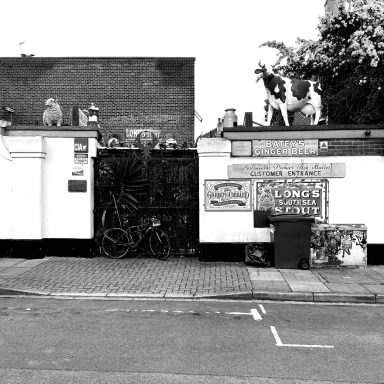 Find a photograph of a pub garden 